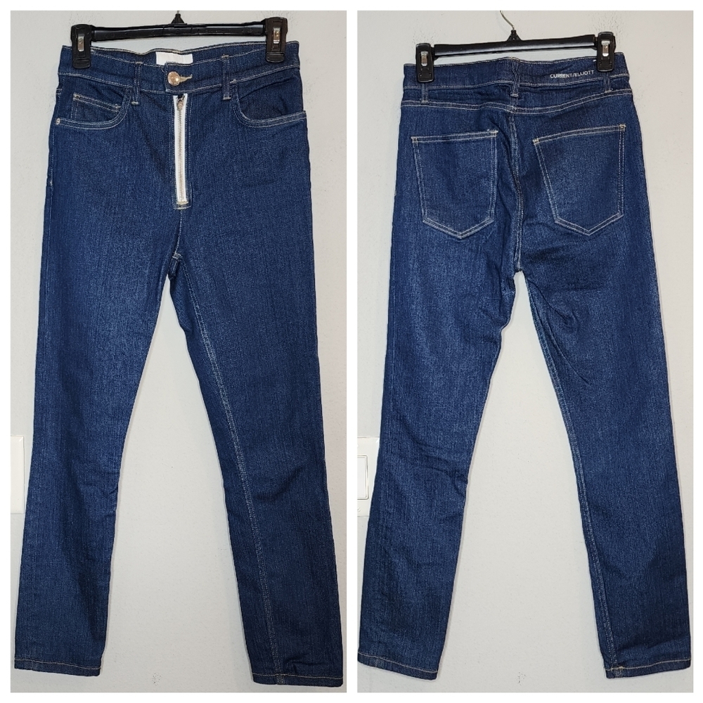 Current Elliot‎ Exposed Zipper highrise skinny jeans.  Women's size 27.